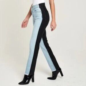 Revice Ex Boyfriend High Rise‎ Denim Jeans Two Tone Harlow Wash Womens Size 23